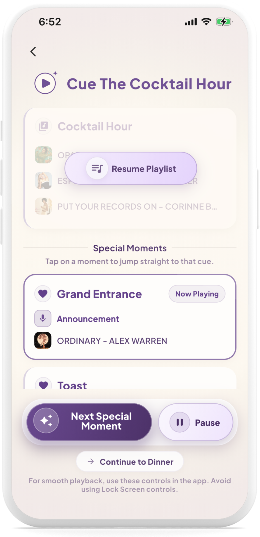 Cue the Moment app: cue the cocktail hour